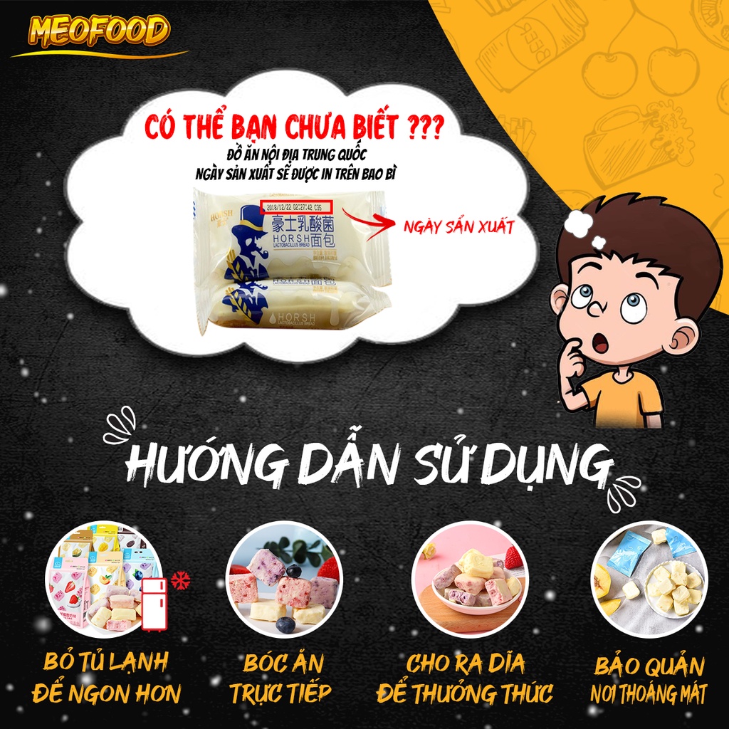 Sữa chua khô hoa quả sấy lạnh nhiều vị gói 45gram