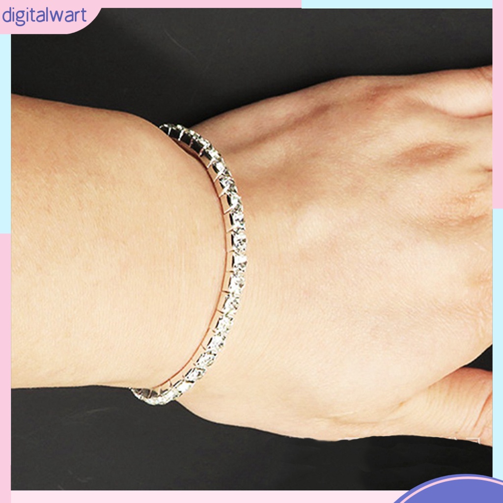 Vòng Tay Hợp Kim Co Giãn Đính Đá Thời Trang Cho Nữ