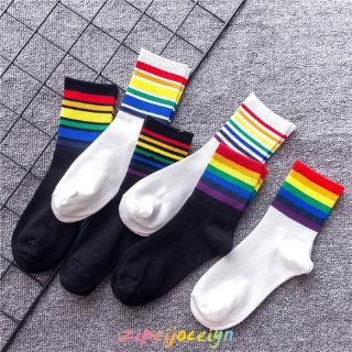 Vớ dài họa tiết cầu vồng xinh xắn cho nữ