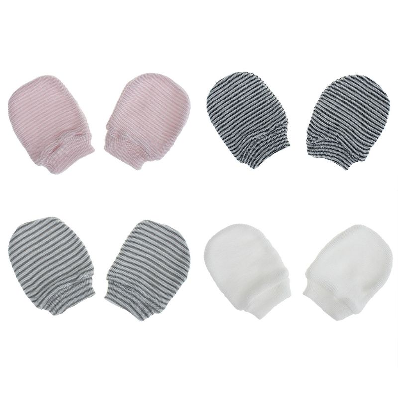 Set 3 Đôi Găng Tay Mềm Chống Xước Bảo Vệ Mặt Cho Bé Sơ Sinh