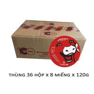 Thùng 36 Hộp Pho Mai Con Bò Cười 8 Miếng 120gr