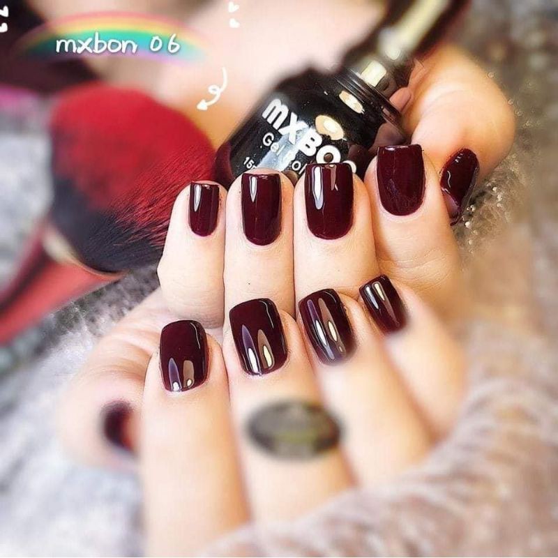 Sét sơn gel Mxbon 6 màu đỏ, sơn gel Mxbon 6 màu đỏ đẹp hót