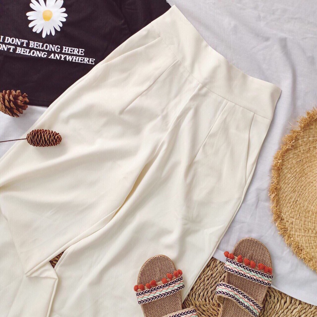 Quần ống rộng nữ lưng cao 💖 FREESHIP 💖 dây kéo sau ôm bụng tôn dáng kèm ảnh thật | BigBuy360 - bigbuy360.vn