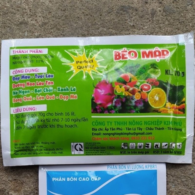 Phân Bón Lá Béo Mập. Dinh Dưỡng cần thiết cho cây trồng.