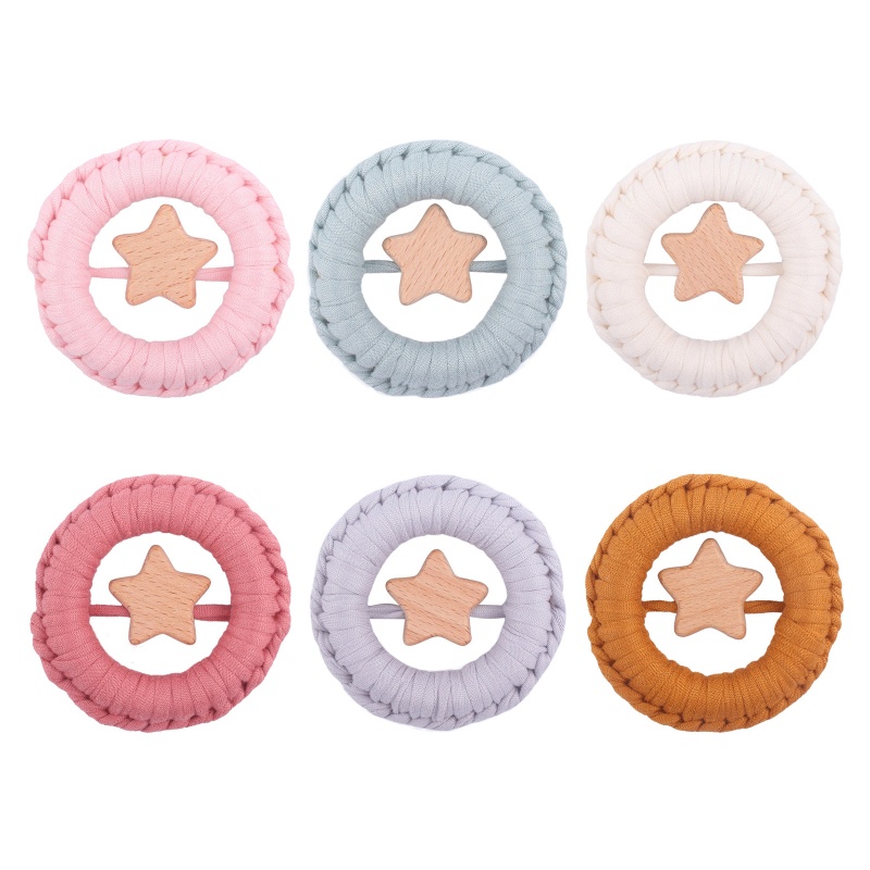 Wi Đồ Chơi Động Cơ Lắc Tay Bằng Cotton Đan Móc Lục Giác Làm Dịu Em Bé