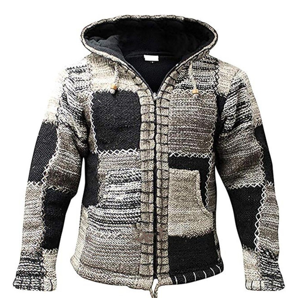 Áo Khoác Cardigan Họa Tiết Thổ Cẩm Có Túi Cho Nam