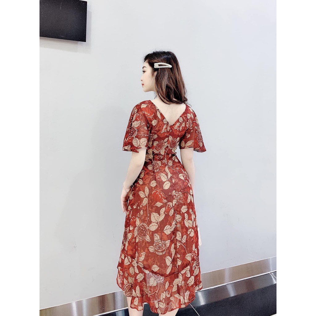 VÁY VOAN XÒE LÁ ĐỎ 2 LỚP | BigBuy360 - bigbuy360.vn