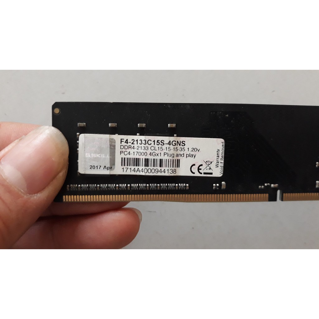 Ram4 4G 2133 và 2400 cho PC máy bàn đẹp như mới còn bảo hành hãng