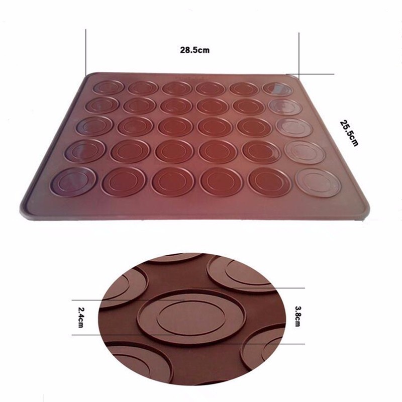 Khuôn Silicon Tấm Nướng Làm Bánh Macaron 30 ô