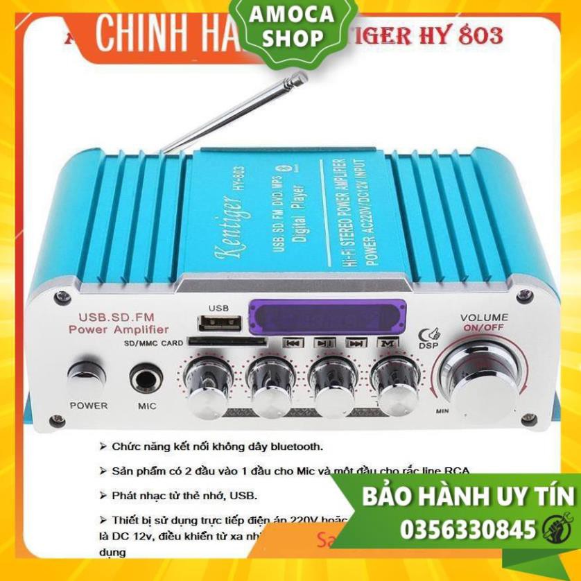 ✔️ [SALE LỚN] Amly Mini Karaoke Kentiger HY 803 Có Bluetooth 12V-220V - Hàng Nhập Khẩu [Bảo Hành 1 Đổi 1]