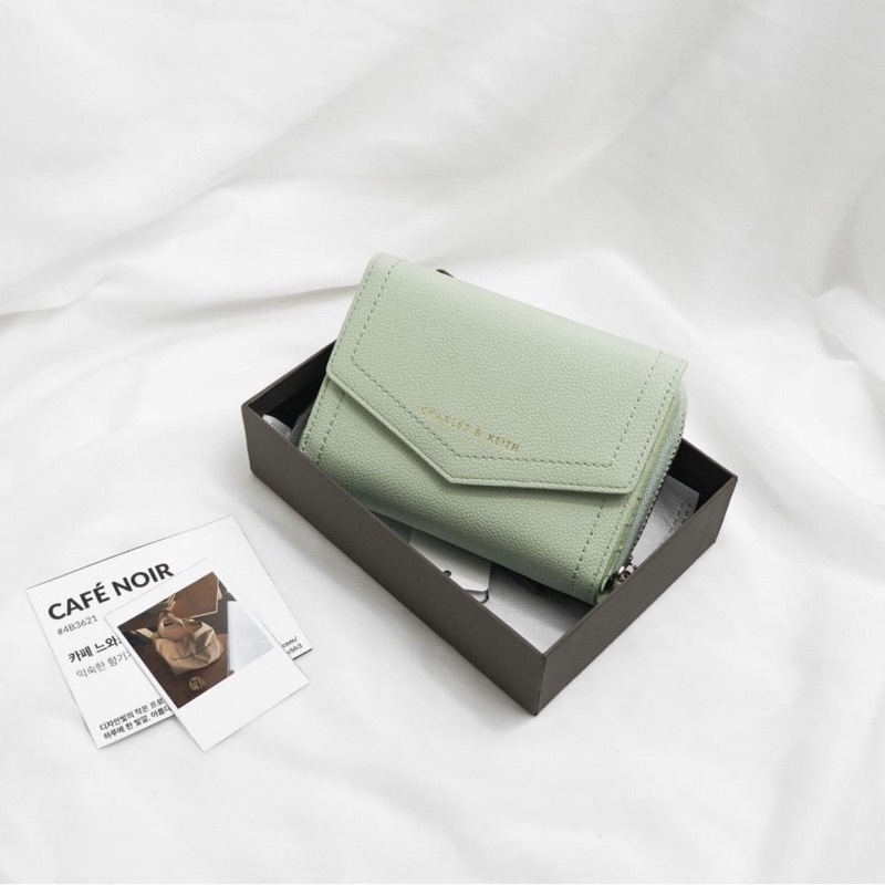 Ví Nữ cầm tay mini ngắn CnK nhỏ gọn bỏ túi nhiều ngăn thời trang da cao cấp dáng bìa thư đựng tiền thẻ