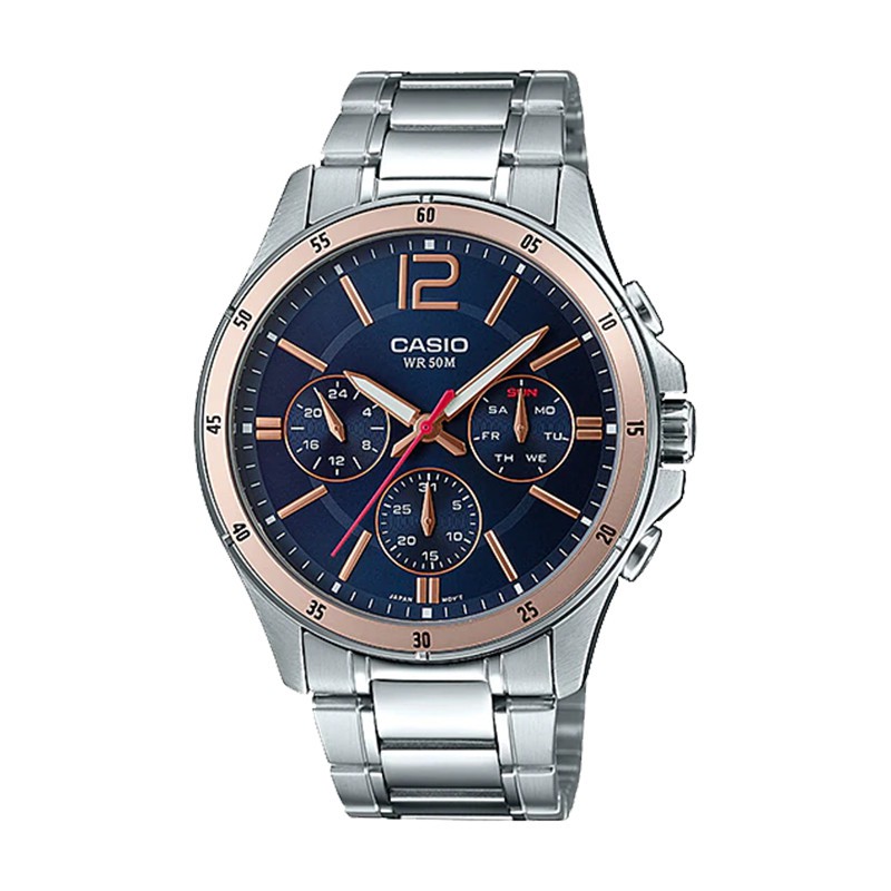 Đồng hồ nam dây kim loại Casio MTP-1374D-2A2VDF chính hãng