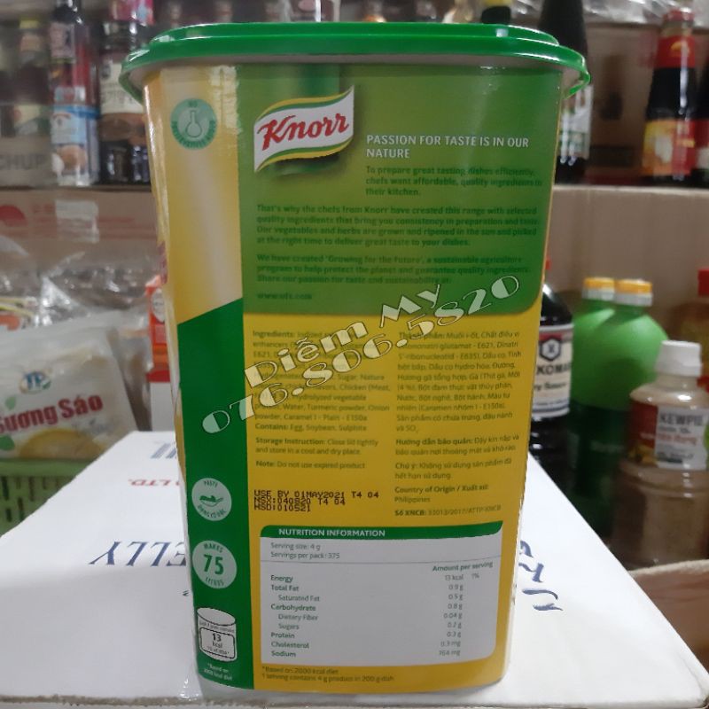 Knorr Bột Súp Nền Thịt Gà hộp 1.5kg