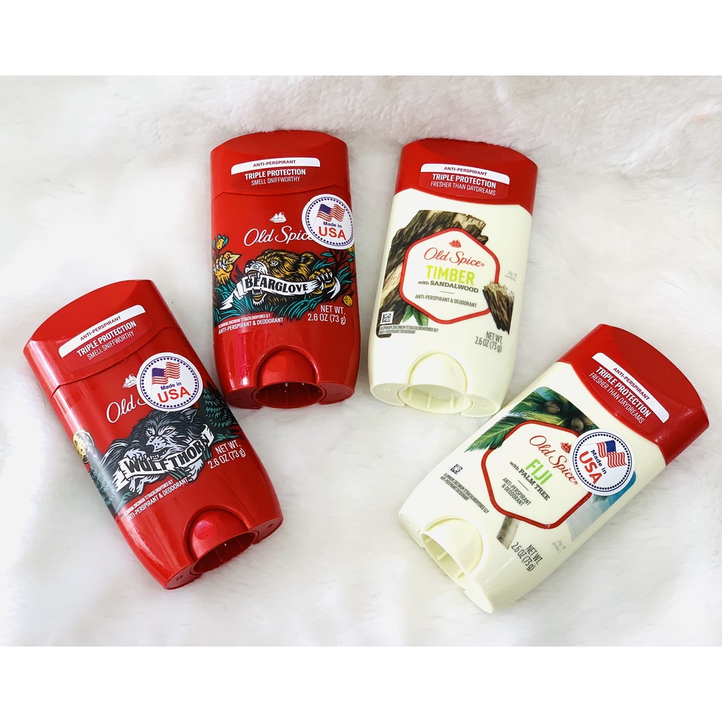 [Chính hãng] Lăn Sáp khử mùi Old Spice 73g Bearglove I Wolfthorn I Timber I  Fiji (MẪU MỚI 2022) | Shopee Việt Nam