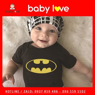Bodysuit body chip cộc tay Cotton Cho Bé Trai Bé Gái