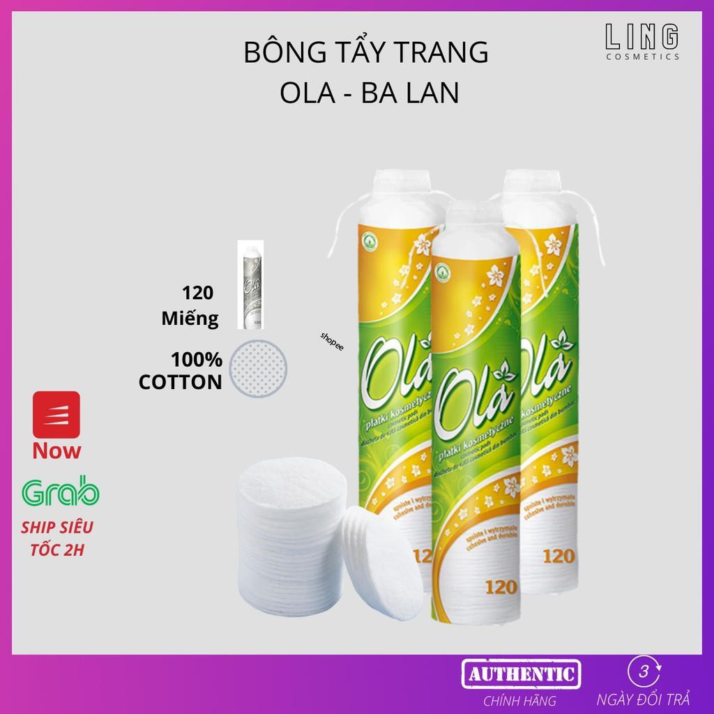 Bông tẩy trang Ola 120 miếng Cotton Pads (Ba Lan) hàng công ty chuẩn