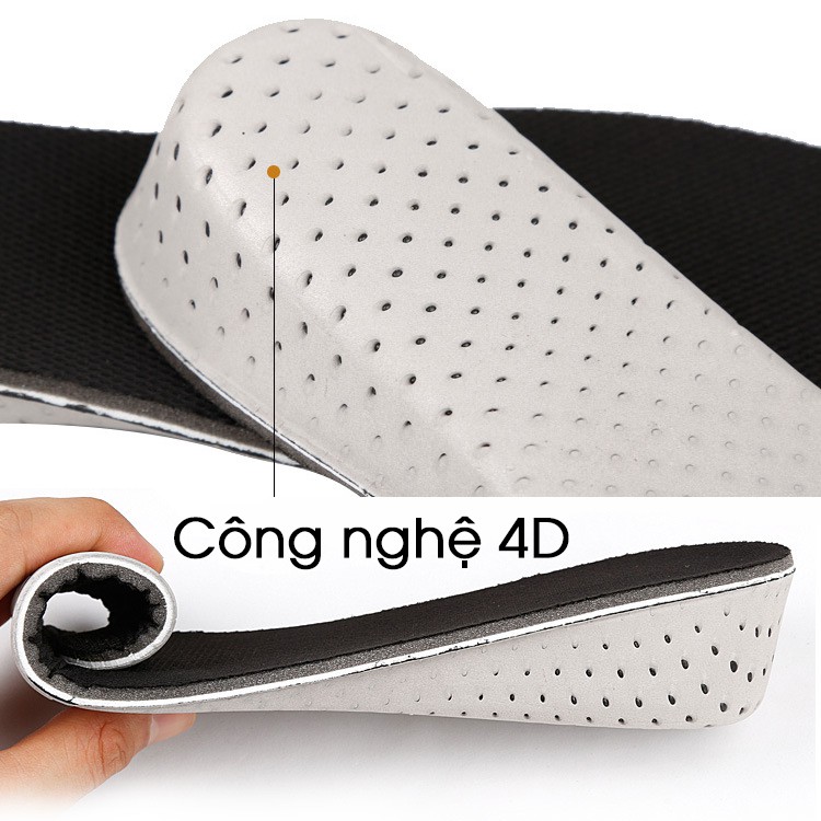 [HOT] - 2 Miếng Lót Giày Tăng Chiều Cao 3CM Cả Bàn 4D Eva