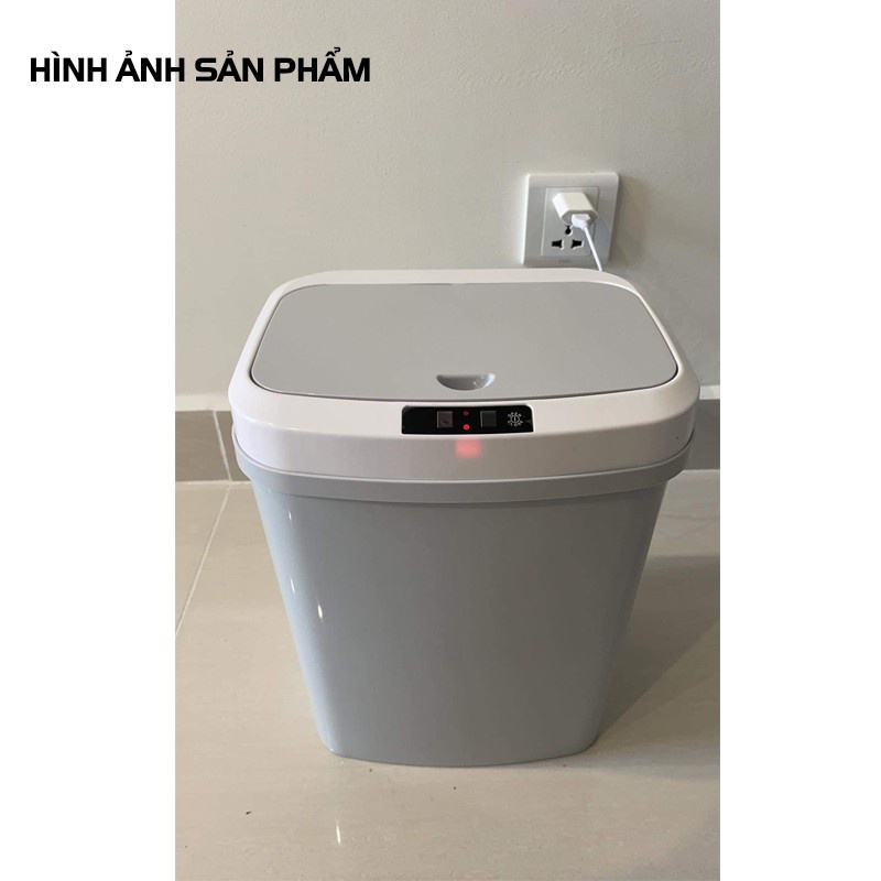 Thùng Rác Cảm Ứng Thông Minh Có Nắp Đóng Mở Tự Động - Thùng Rác Thông Minh CAO CẤP Thể Tích 16L - Nhựa PP Độ Bền Cao