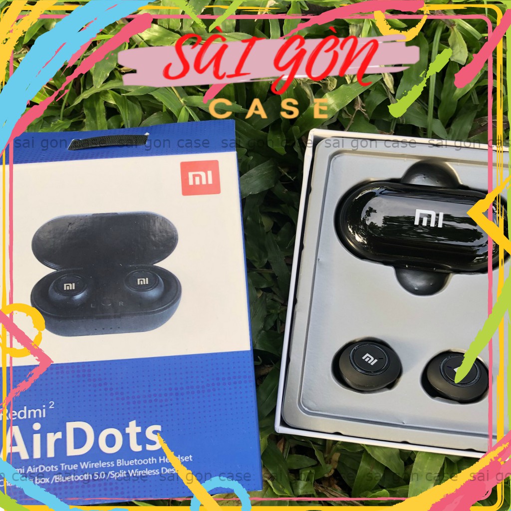 Tai Nghe Bluetooth AirDots Redmi2 Đen True Wireless Công Nghệ 5.0 Kèm Đốc Sạc ,Cảm Biến Tự Động Kết Nối