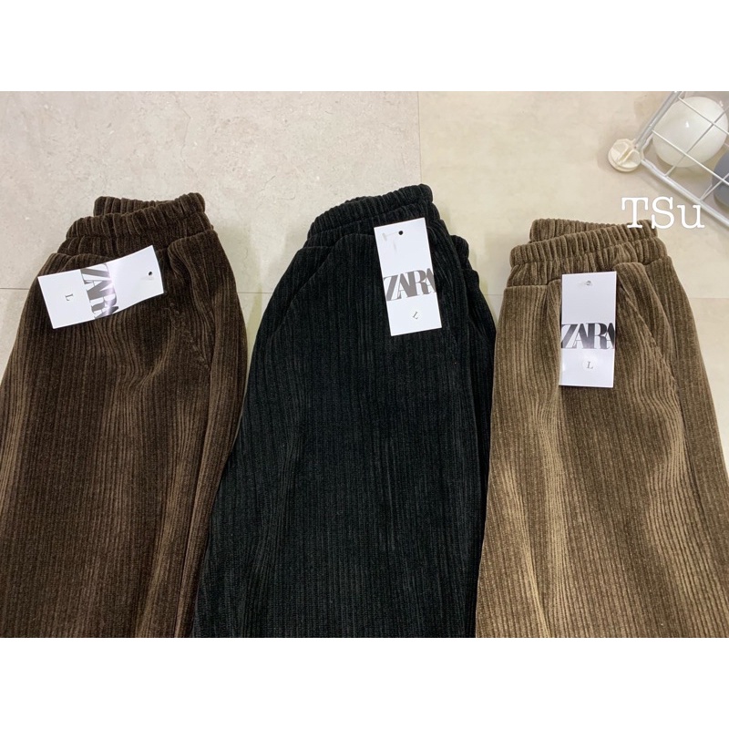Quần baggy nhung chân xếp ly-hang qchau