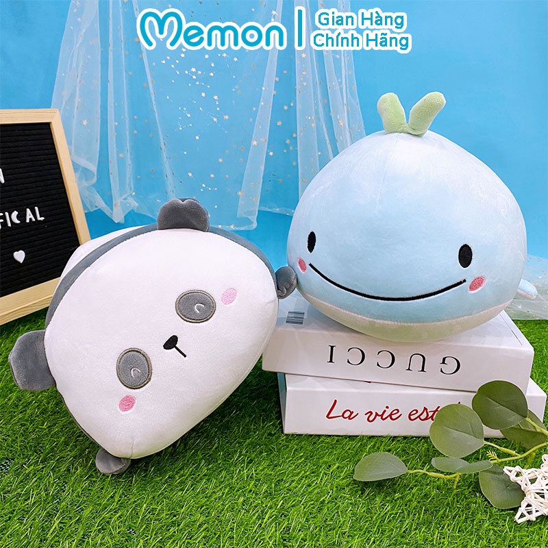 Gấu Bông Bộ Đôi Cá Heo Và Gấu Trúc Nằm Baby Cao Cấp Memon