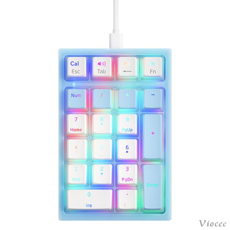 Bàn Phím Số Cơ 21 Phím Có Đèn LED Nền RGB Cho Laptop