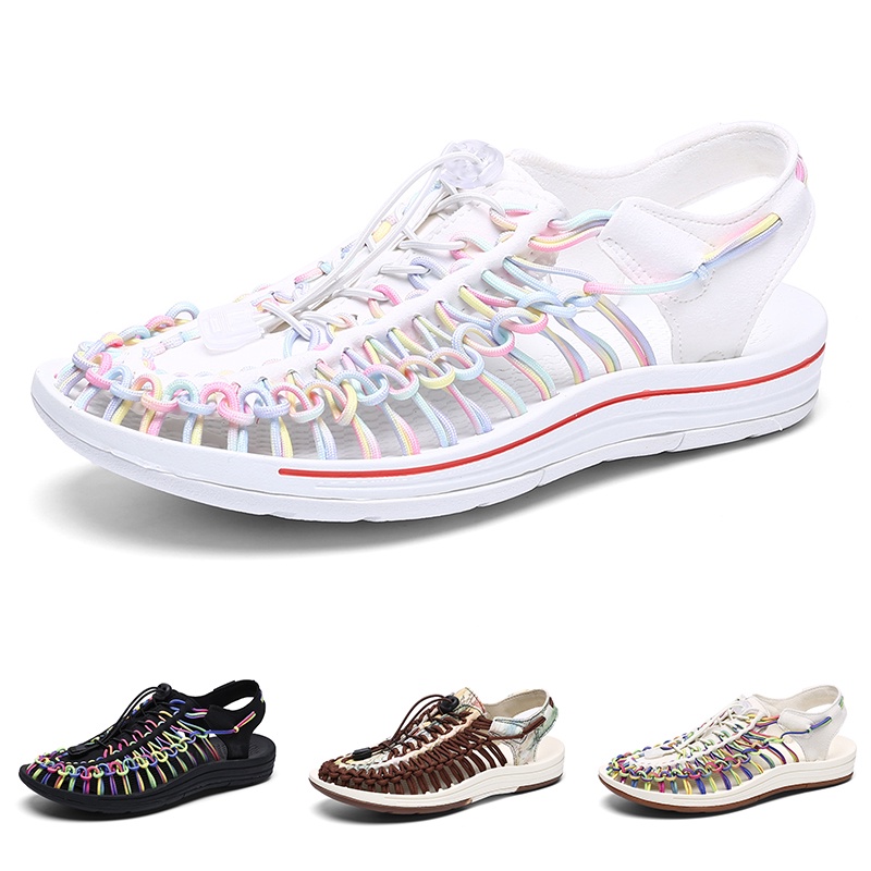 Thời Trang Giày Sandal Dệt Gọn Nhẹ Chống Trượt Thời Trang Mùa Hè Cho Nam Nữ