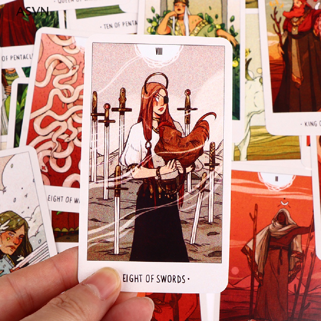 Asvn❤ Bộ Bài Tarot Trắng Giải Trí