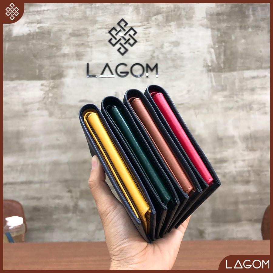 Ví Nam Da Thật LAGOM Compact Wallet phối màu