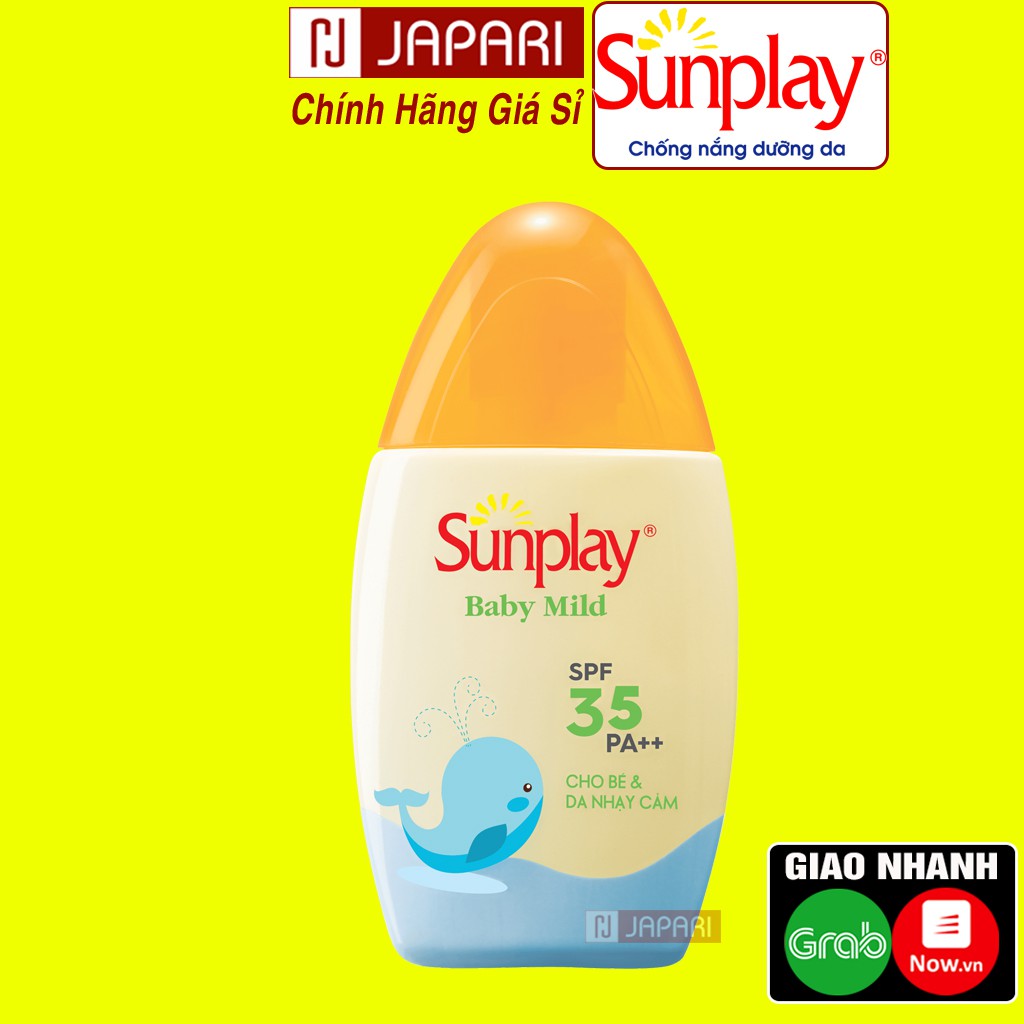 Kem Chống Nắng Sunplay Sunplay Baby Mild Cho Bé Và Da Nhạy Cảm KCN Sữa Cho Da Mặt Và Toàn Thân Trẻ Em Mỹ Phẩm JAPARI