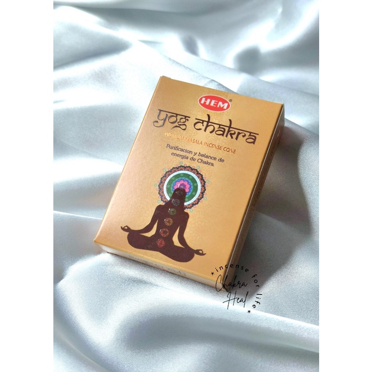 Nụ Hương Hem - Yog Chakra Premium Masala Cones và Đồ Cắm l CHAKRA HEAL INCENSE