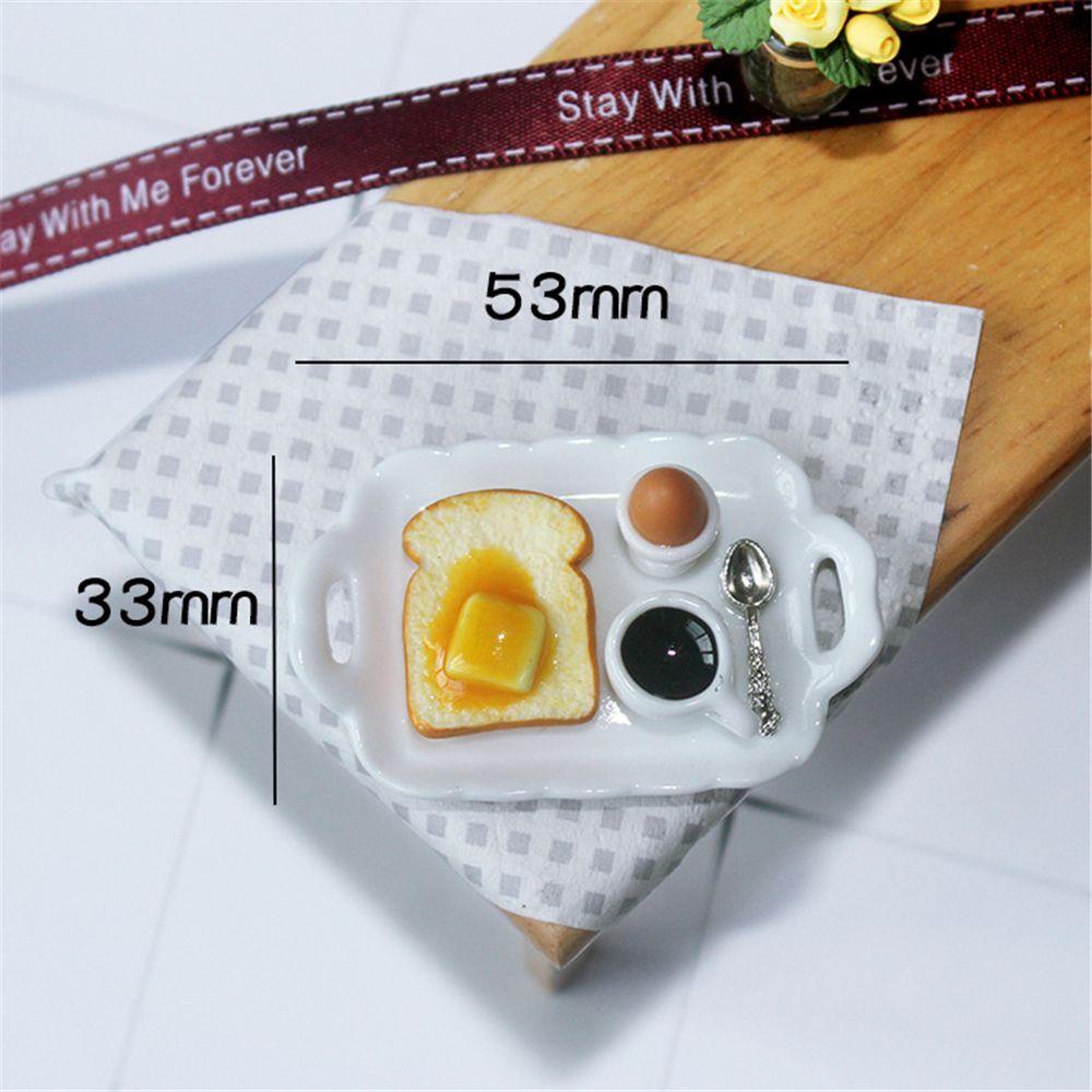 Xiantin Bộ Đồ Chơi Mô Hình Quán Cà Phê Bánh Mì Trứng Mini Có Khay Đựng Thức Ăn Trang Trí Nhà Bú