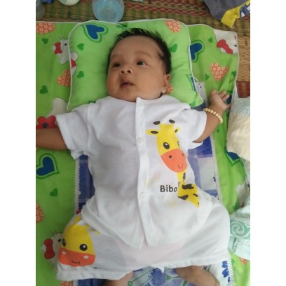 Combo 5 bộ quân áo cộc tay cài khuy cotton cho bé 3-14kg