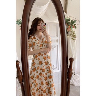 Váy Hoa hồng Cam