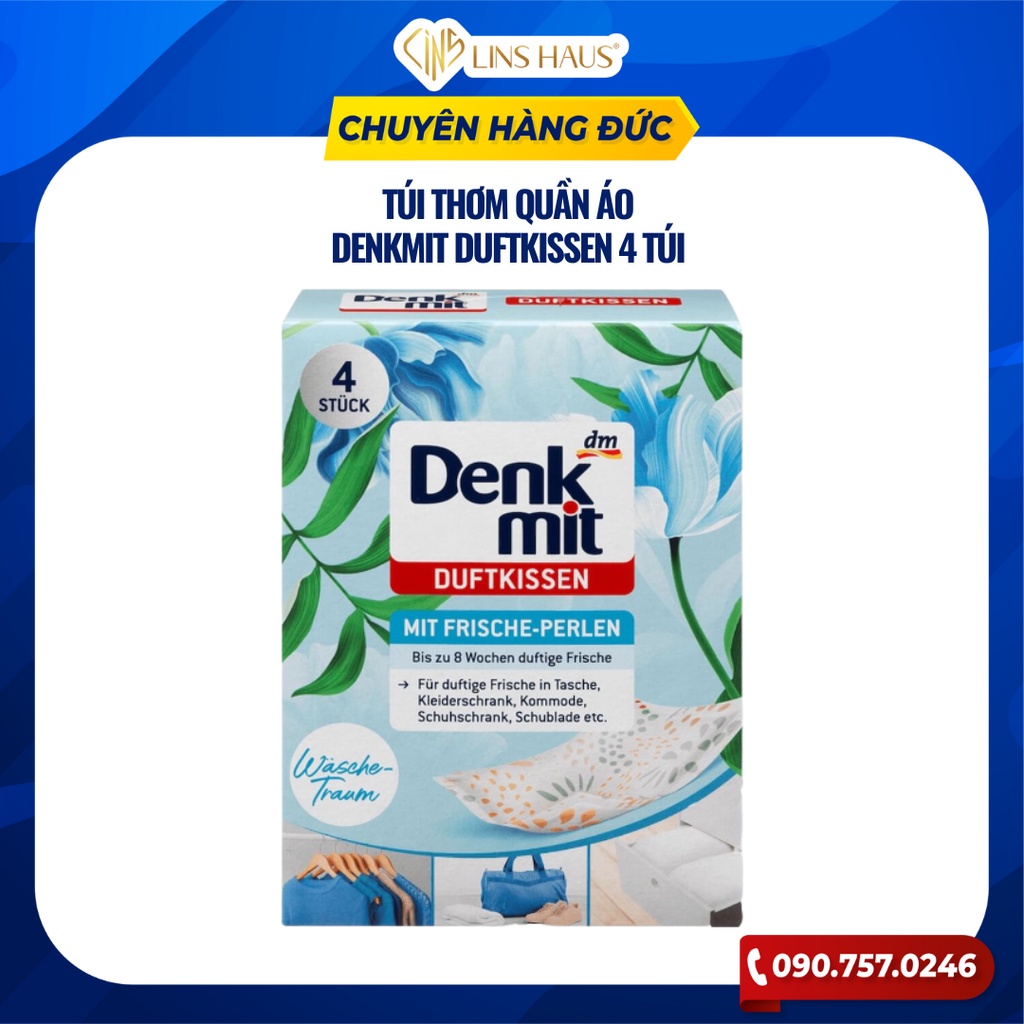 Túi Thơm Tủ Quần Áo Denkmit - hộp 4 túi