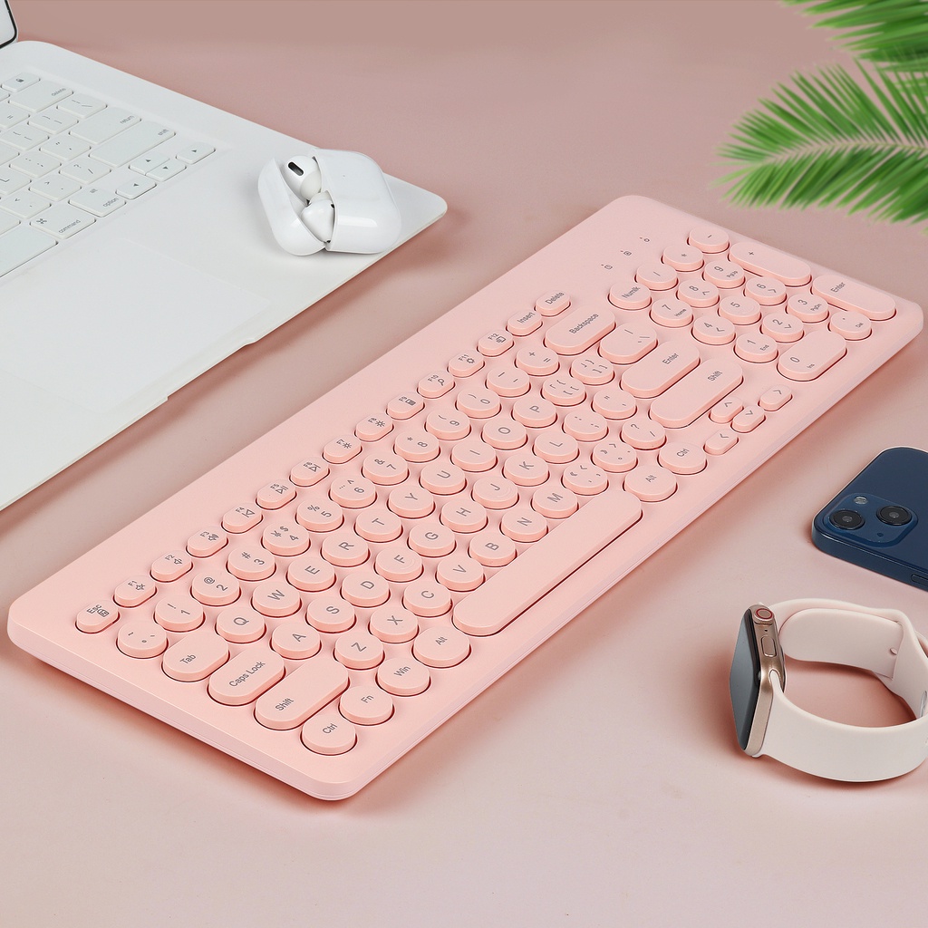 Bàn Phím Không Dây 2.4G 95 Phím Nhiều Màu Sắc Dùng Để Chơi Game