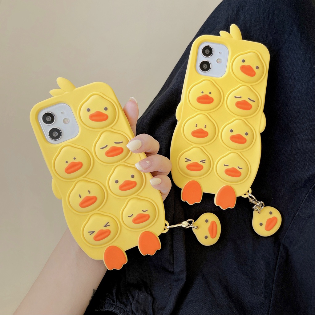 Ốp Điện Thoại Mềm Hình Vịt Dễ Thương Cho iphone 13pro max 12 pro max 11 pro max xs max xr x 7 8 plus 7 plus