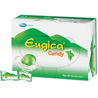 Kẹo ngậm eugica hộp 100 viên mẫu mới