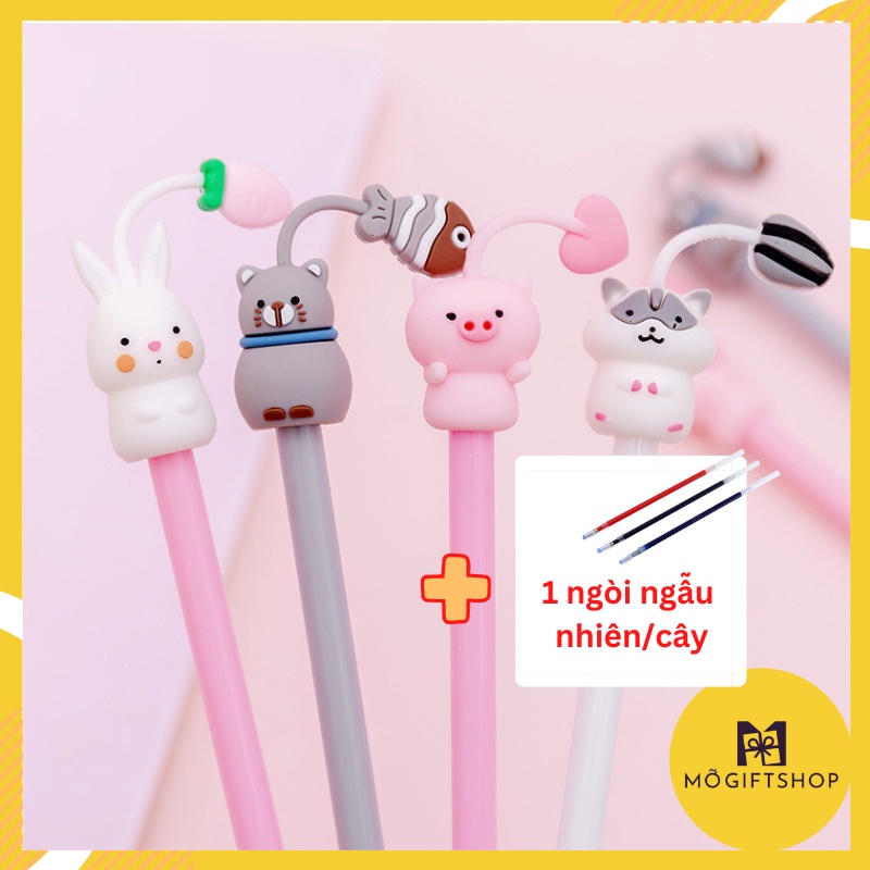 Bút gel mực đen cute nhiều mẫu