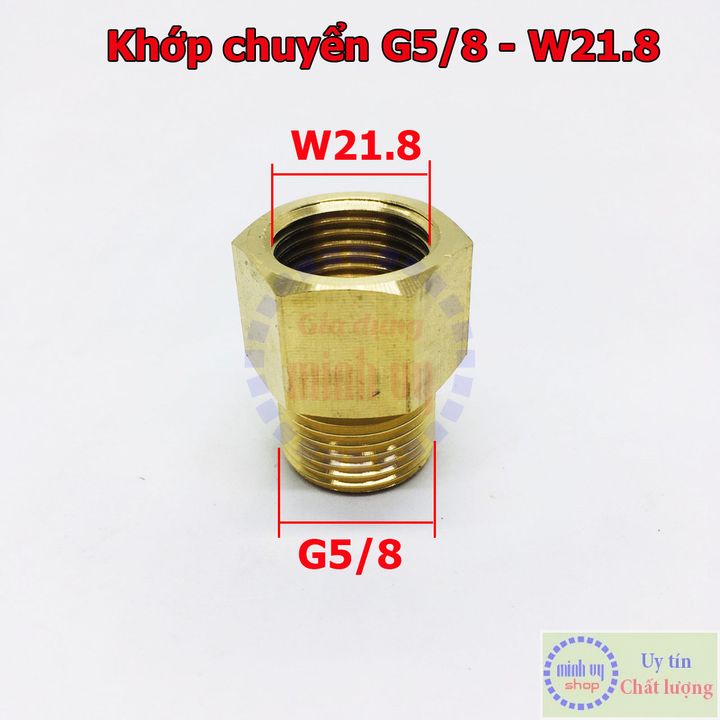 Khớp chuyển G5/8 (23) sang các chuẩn G1/2 M14x1.5 W21.8 -Đầu chuyển ren van điện