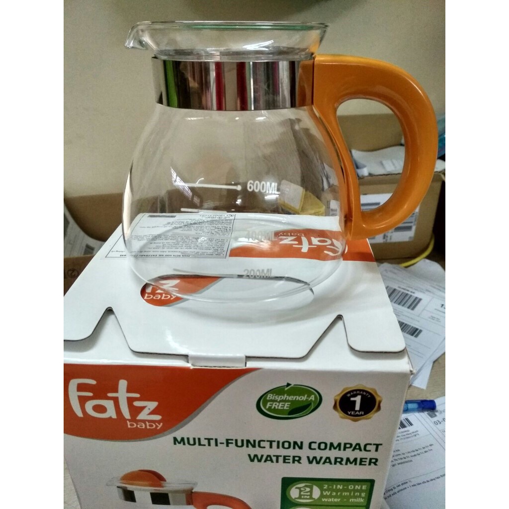 Bình thuỷ tinh thay thế máy hâm nước pha sữa Fatz baby
