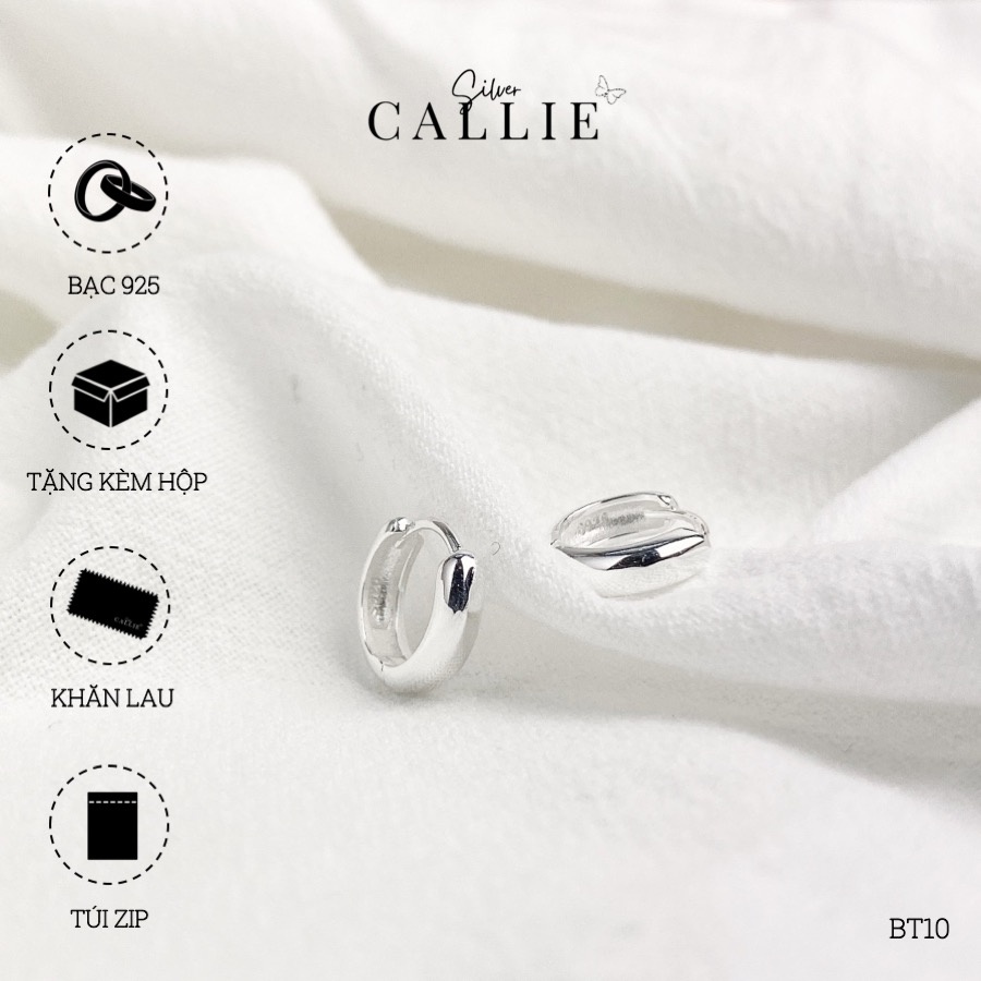 BT10 - Khoen bạc Callie Silver trơn tròn