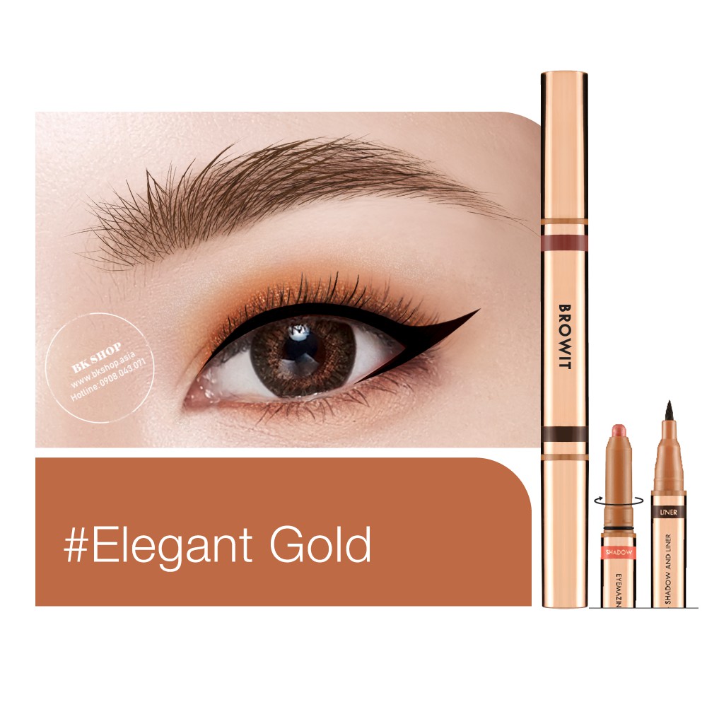 (Auth Thái) Bút sáp mắt và kẻ mắt 2in1 Browit Eyemazing Shadow and Liner 0.60g + 0.85ml