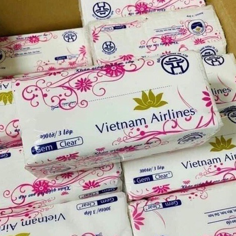Thùng 40 gói Giấy ăn hàng không [300 tờ/gói, giấy 3 lớp] - Siêu mềm mịn
