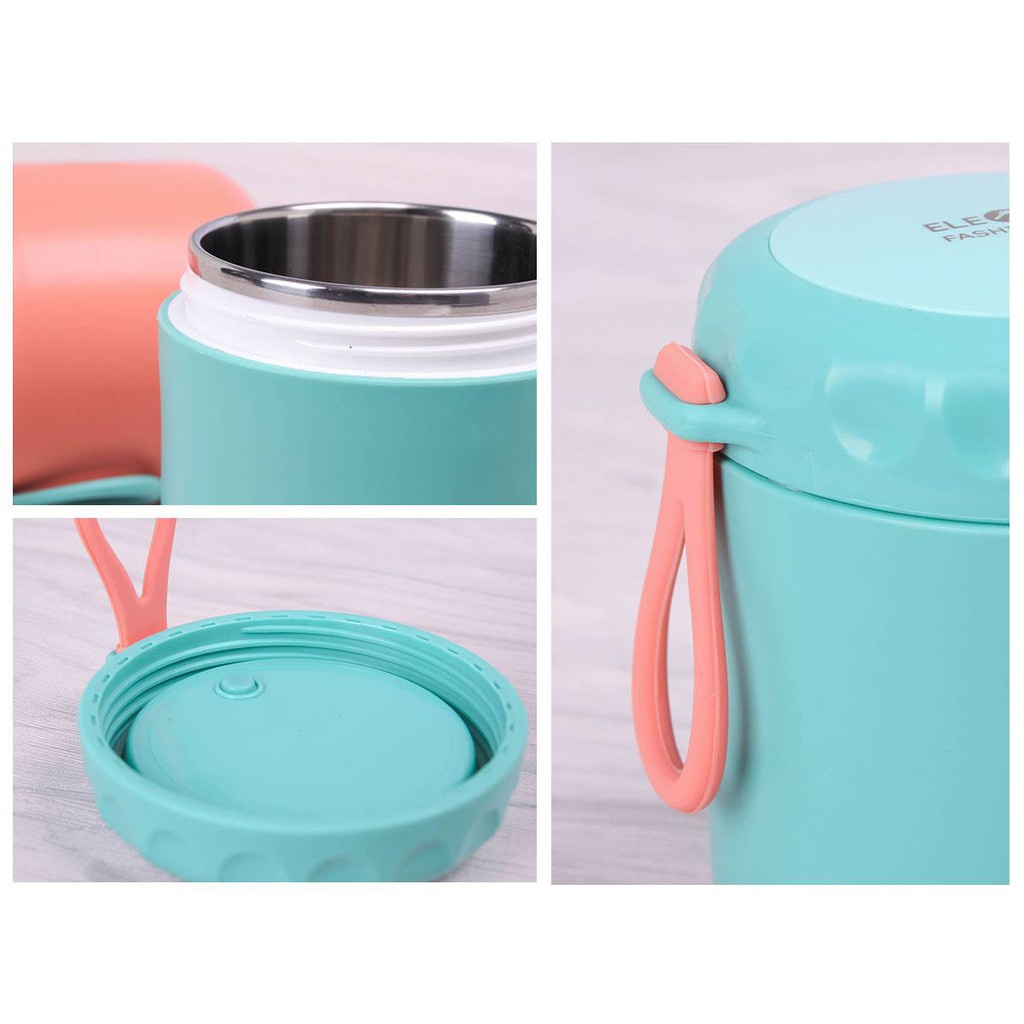 Bình ủ cháo, giữ nhiệt canh, đồ ăn dặm cho bé, ruột inox 430ml
