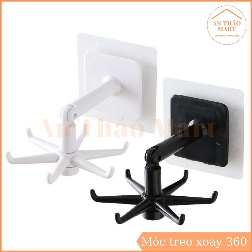 Móc Dán Tường Treo Đồ Xoay 360 Độ Đa Năng