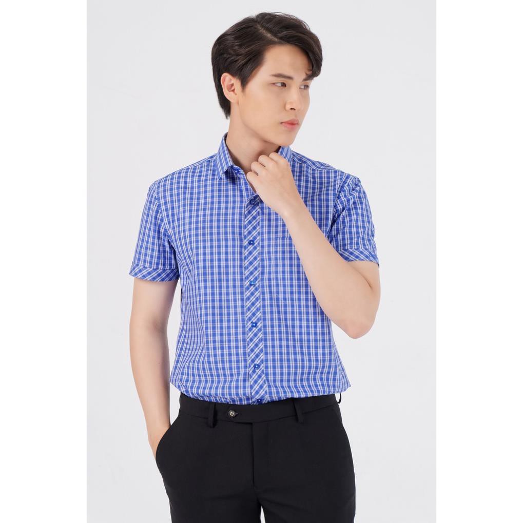 Áo Sơ Mi Nam Regular Fit Tay Ngắn Blentino BCV08 - Thời Trang Công Sở Không Lo Nhăn Áo