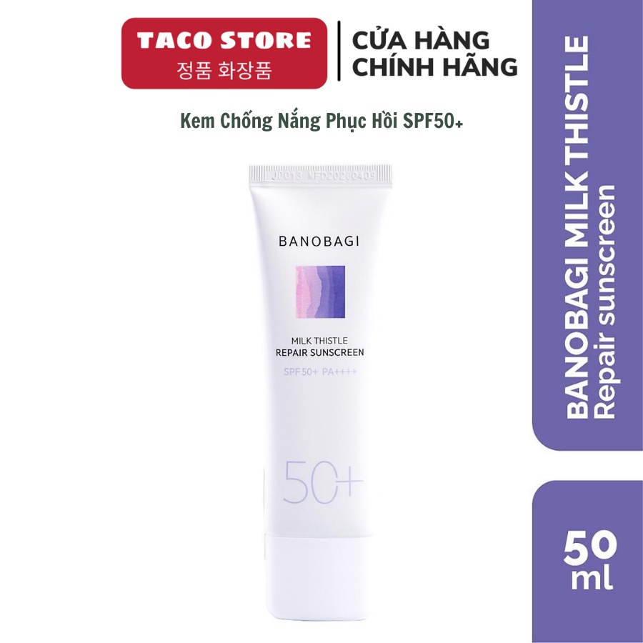 Kem Chống Nắng Banobagi Milk Thistle Repair Sunscreen 50ml SPF 50+ PA++++