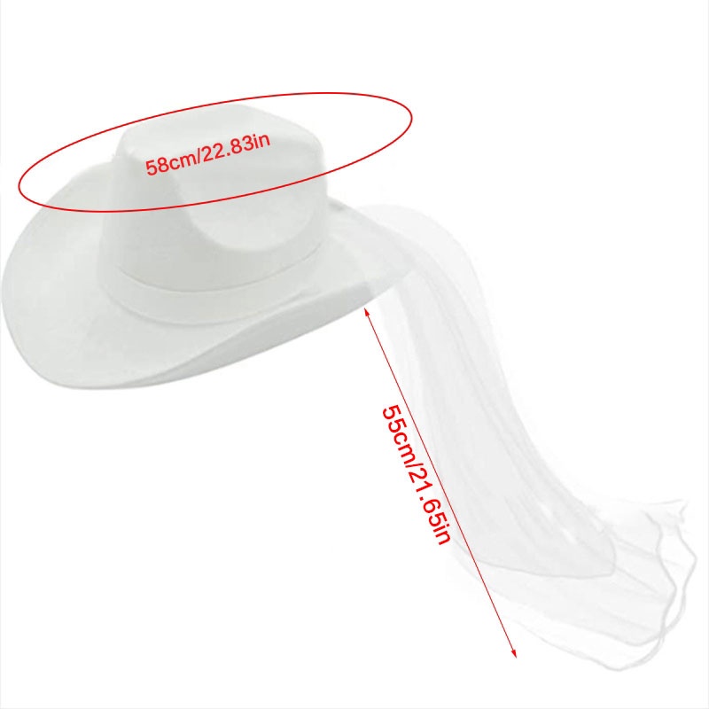 Nón Cao Bồi Có Mạng Che Mặt Thời Trang Phương Tây Cho Nữ