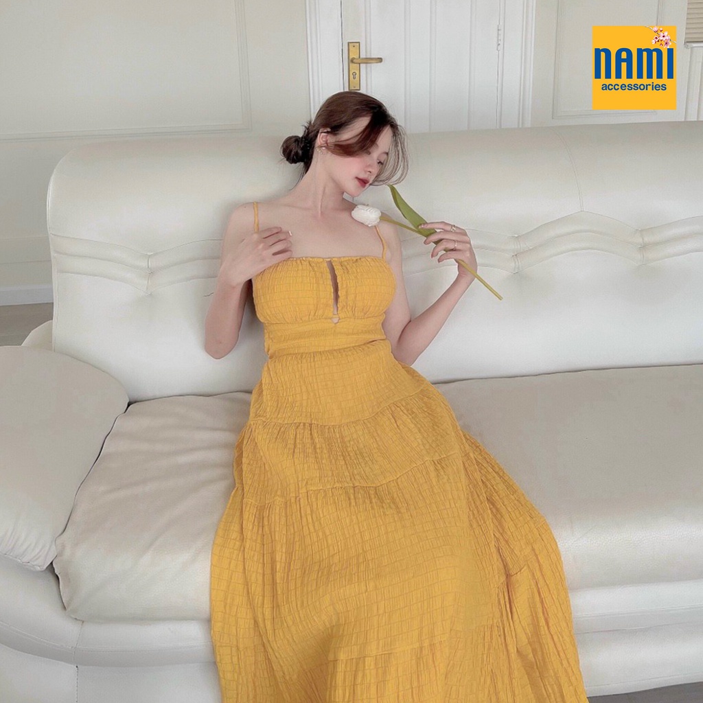 ( HÀNG CHUẨN ĐẸP ) Đầm Maxi Hở Lưng Cột Dây Thướt Tha Xinh Xắn Quyến Rũ Dạo Biển - ATNU016